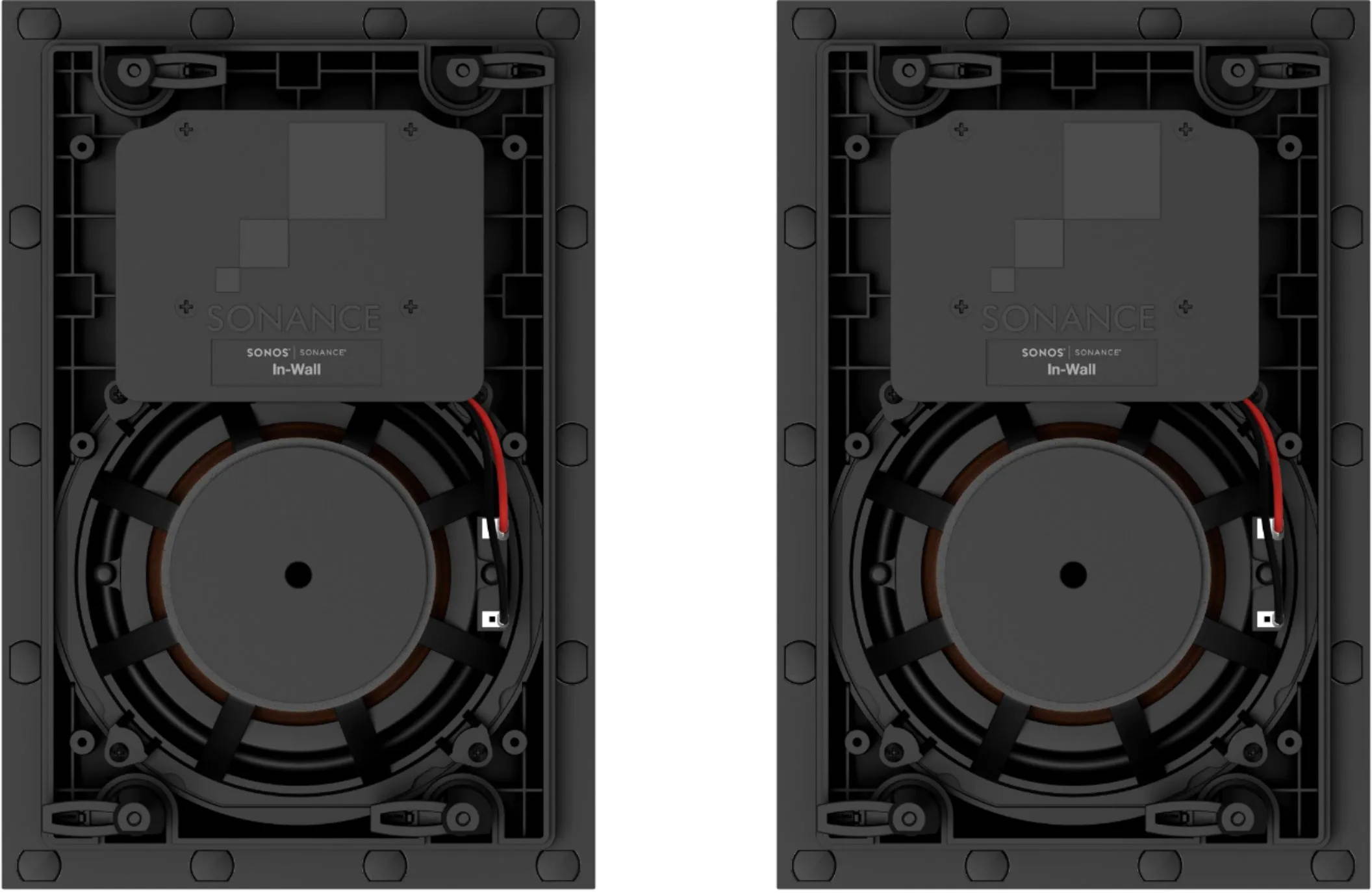 Sonos - Architectural 6-1/2" Passive 2-Way In-Wall Speakers (Pair) - White (INWLLWW1)