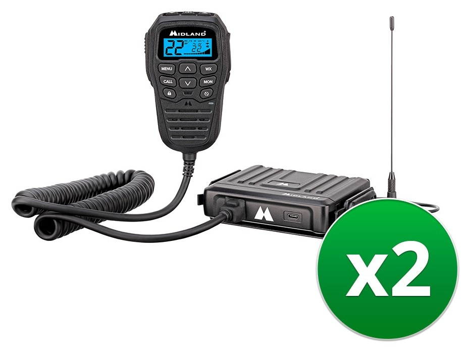 Midland MXT275 MicroMobile GMRS 2Way Radio (2-Pack) Two Way Radio