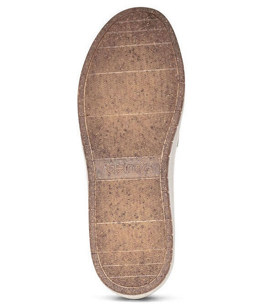 Aetrex Kenzie Woven Embossed Leather Slip-Ons