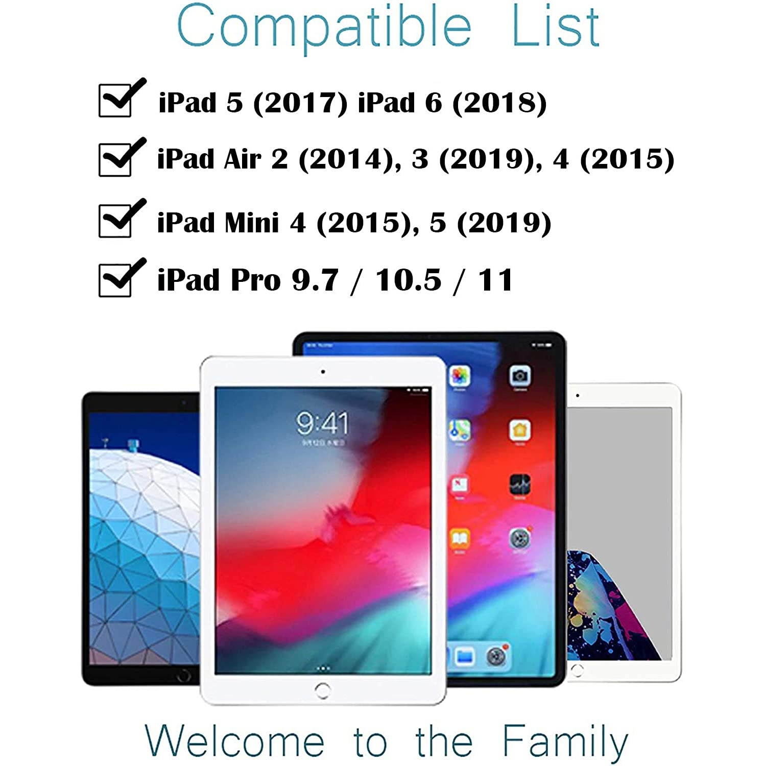 Active Stylus Pen for Apple Ipad, Digital Pencil iPad Series Rechargeable Pencil Touchscreen Precise Fine Tip for iPad 5 & 6, iPad Air 2 & 3, iPad Mini 4 & 5, iPad Pro 9.7/10.5/11 (Dark Gray)