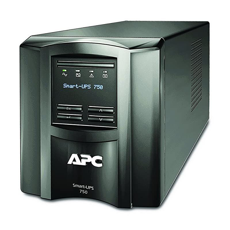 750VA Smart UPS with SmartConnect, SMT750C Sinewave UPS Battery Backup, AVR, 120V, Line Interactive Uninterruptible Power Supply Black