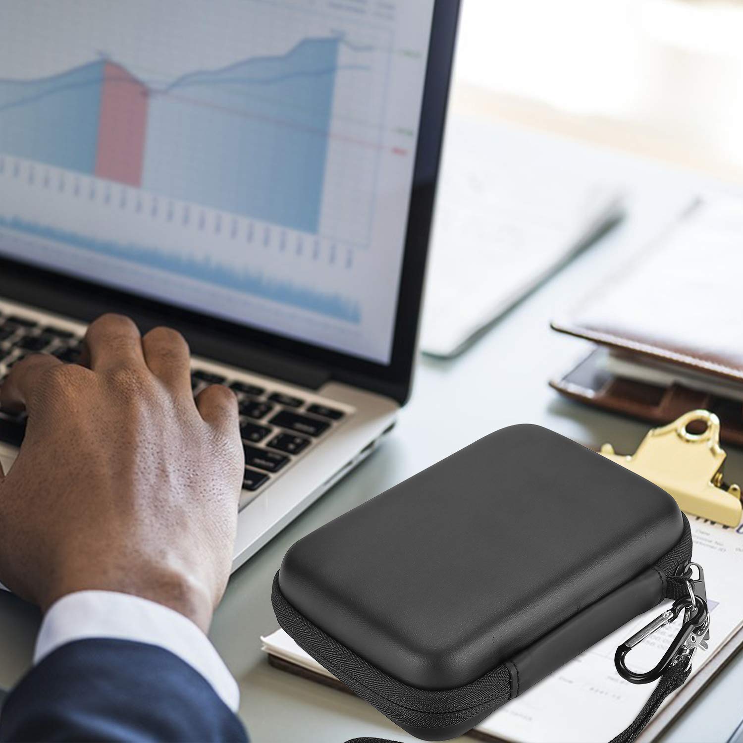 Procase Portable Hard Drive Case for Canvio Basics Western Digital WD Elements My Passport Seagate Portable Backup Plus Slim 1TB 2TB 3TB 4TB USB 3.0, 2.5&rdquo; Portable External Hard Drive Case -Black