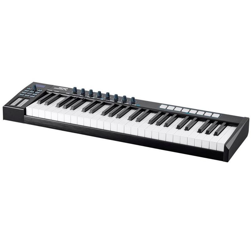 Monoprice SRK49 49-Key USB MIDI Keyboard Controller with 8 Velocity-Sensitive RGB Pads, 8 Assignable Knobs, 5 MMC Buttons - Stage Right Series