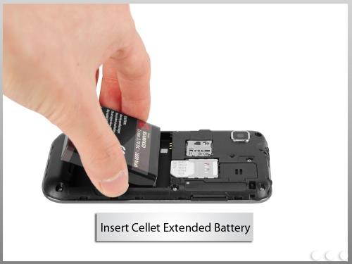 Cellet 2500mAh Rechargeable Extended Battery Case for Samsung Epic 4G Touch (...