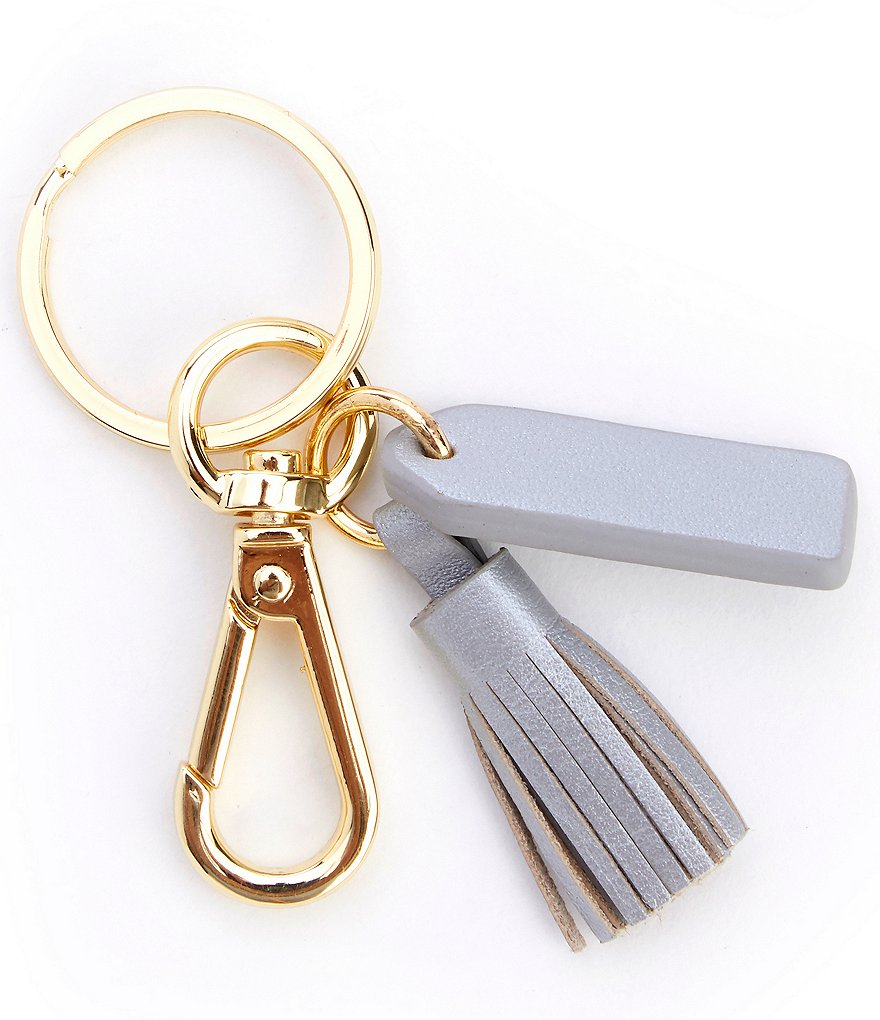 ROYCE New York Mini Leather Tassel Key Fob
