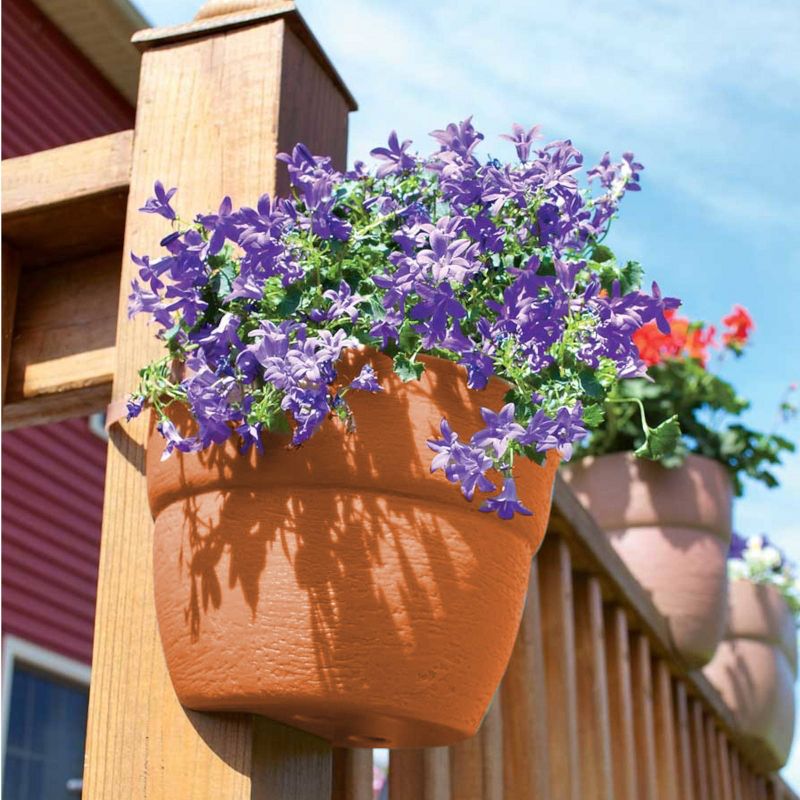 6" Emsco Resin Post Planter Brown
