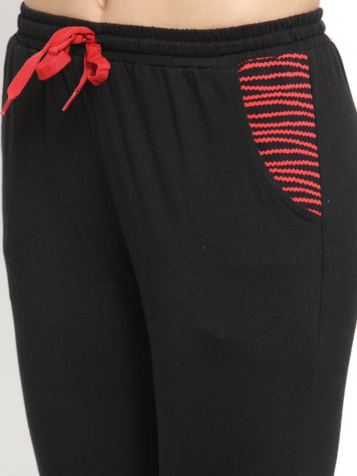 Boston Club Black Cotton Trackpants