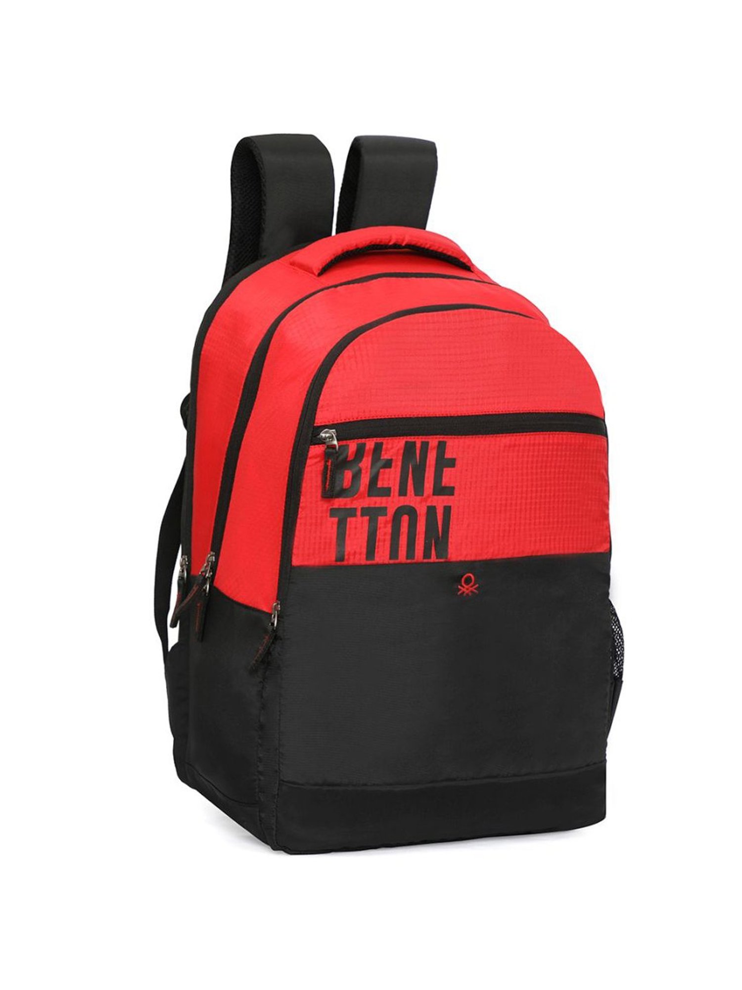 United Colors of Benetton Provence 21 Ltrs Red & Black Medium Backpack