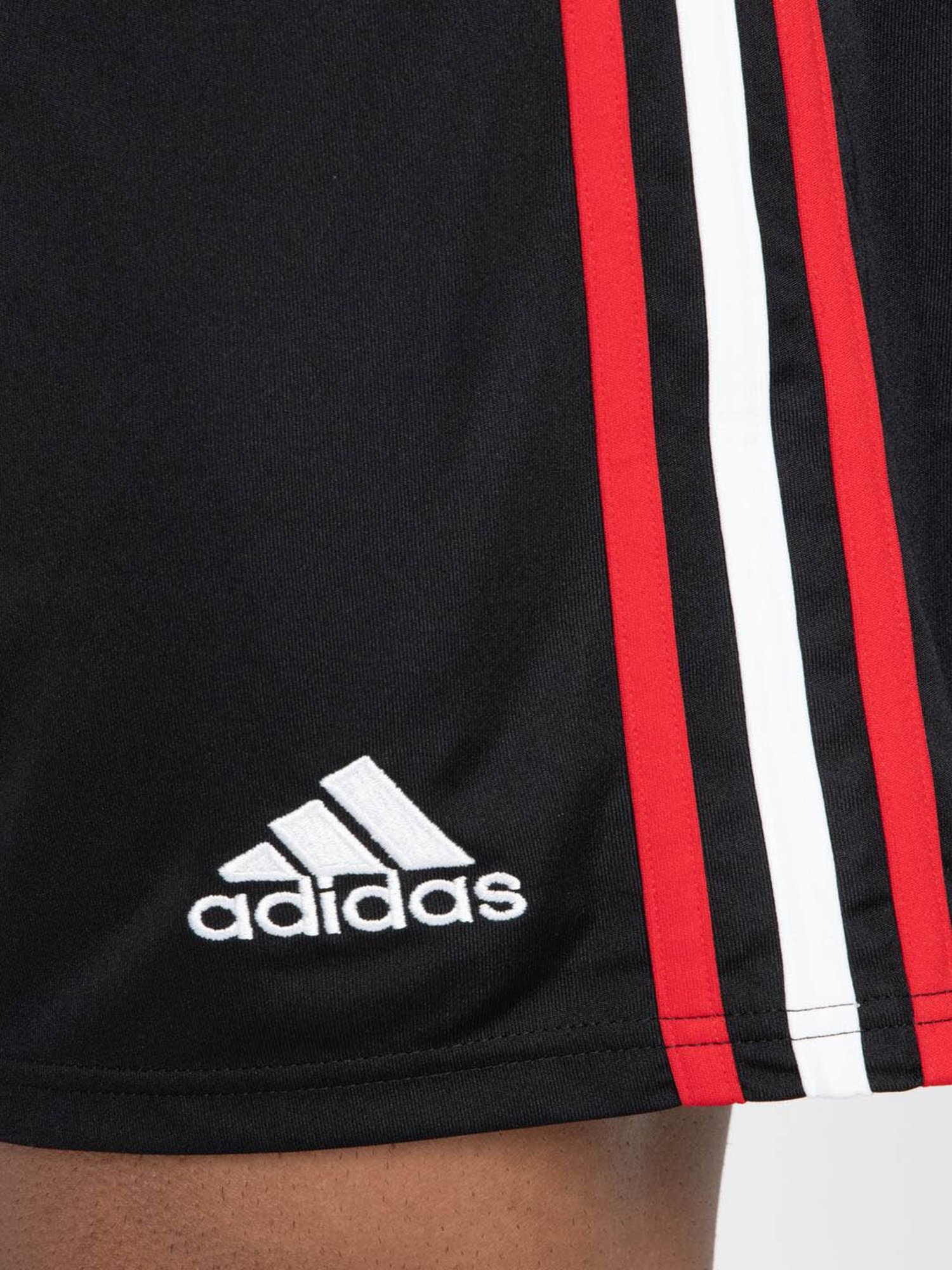 Adidas Black Regular Fit Striped Sports Shorts