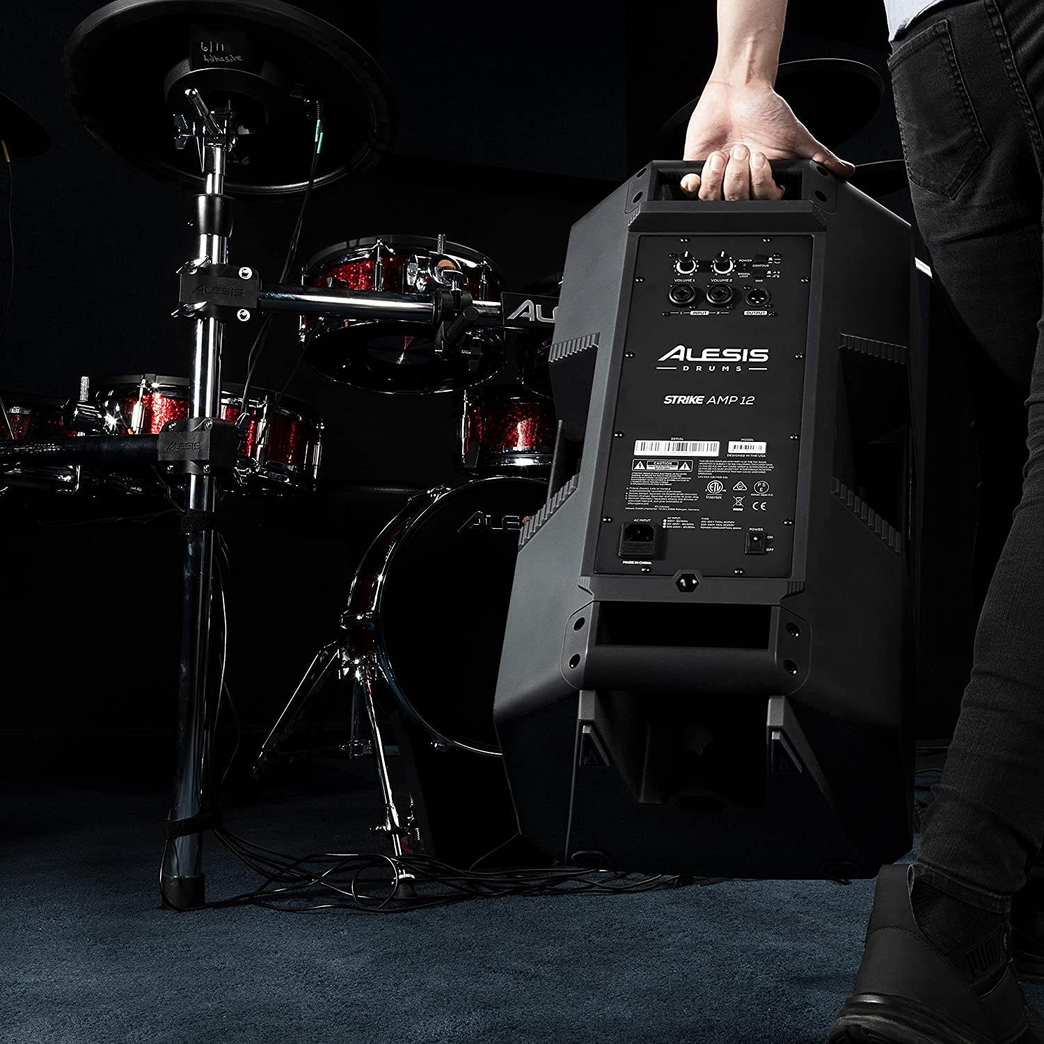 Alesis Strike Amp 12 | 2000-Watt Ultra-Portable Powered Drum Speaker / Amplifier With 12-Inch Woofer, High-Frequency Compression Driver and Contour EQ