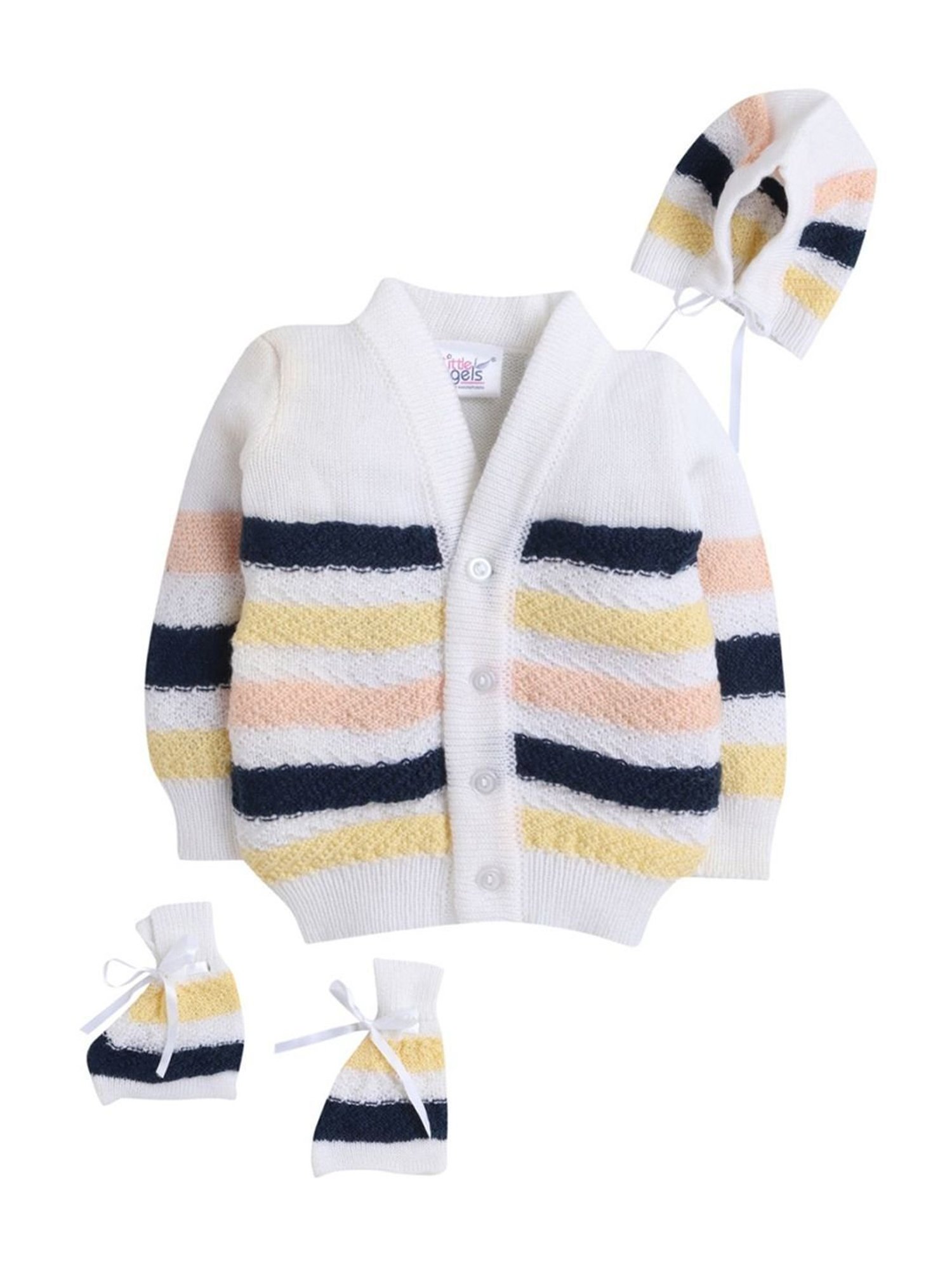 Pantaloons Baby Brown Cotton Printed Full Sleeves Sweater