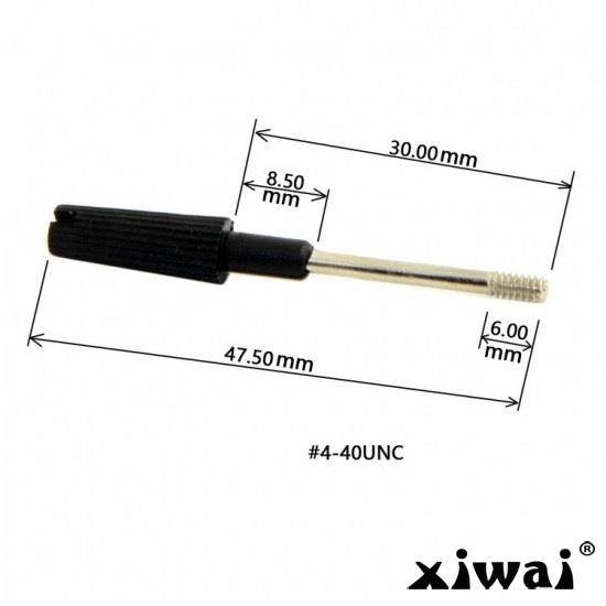 Xiwai 30pcs Thumb Screws #4-40 UNC 47mm Length Stainless Steel Overmold for Computer Cable