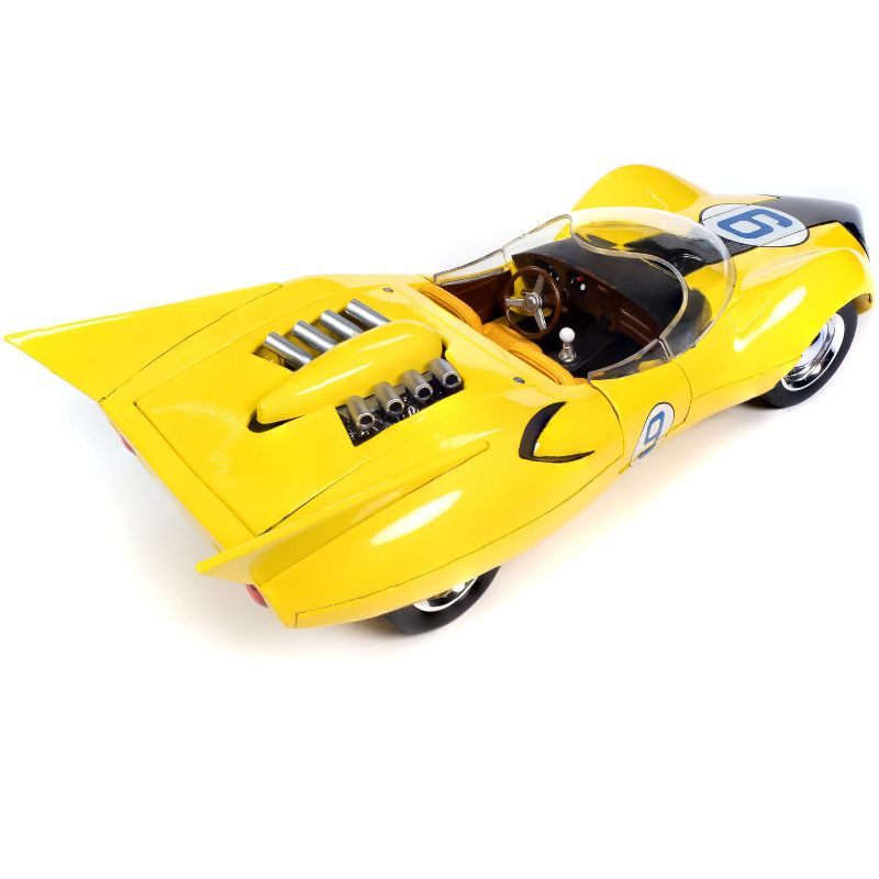 Shooting Star #9 Yellow and Racer X Figurine "Speed Racer" Anime Series 1/18 Diecast Model Car by Autoworld