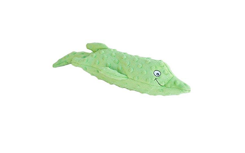 ZippyPaws - Bottle Crusherz, No Stuffing Dog Toy with Reusable Squeaker - Use Empty Water Bottles for Crunchy Chew Toys - Dolphin