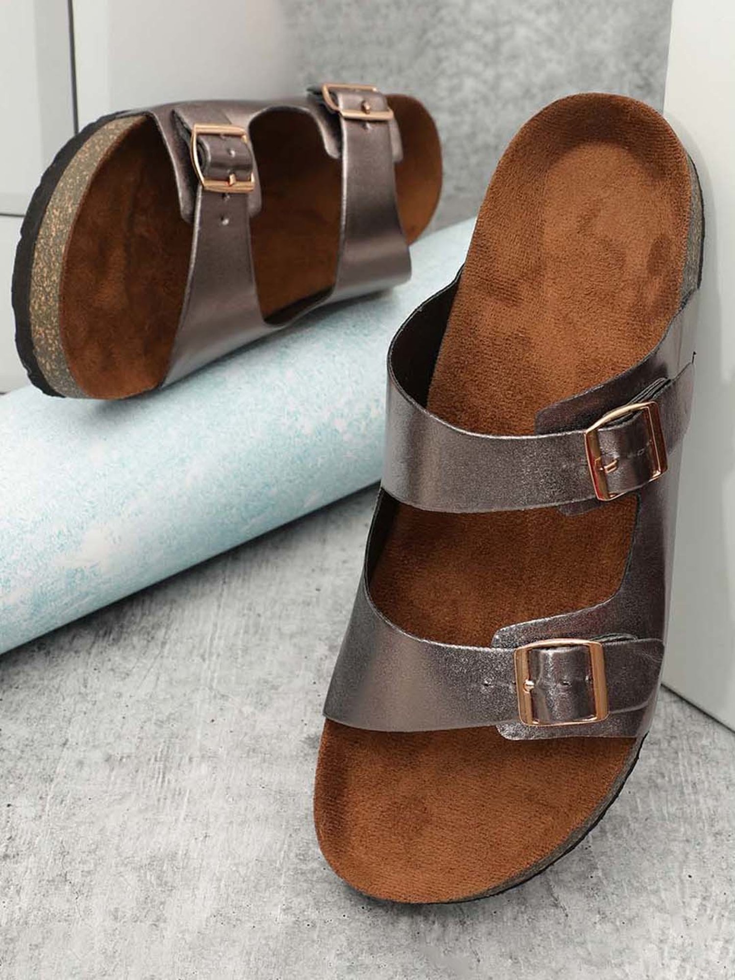 Mozafia Women's Copper Casual Sandals