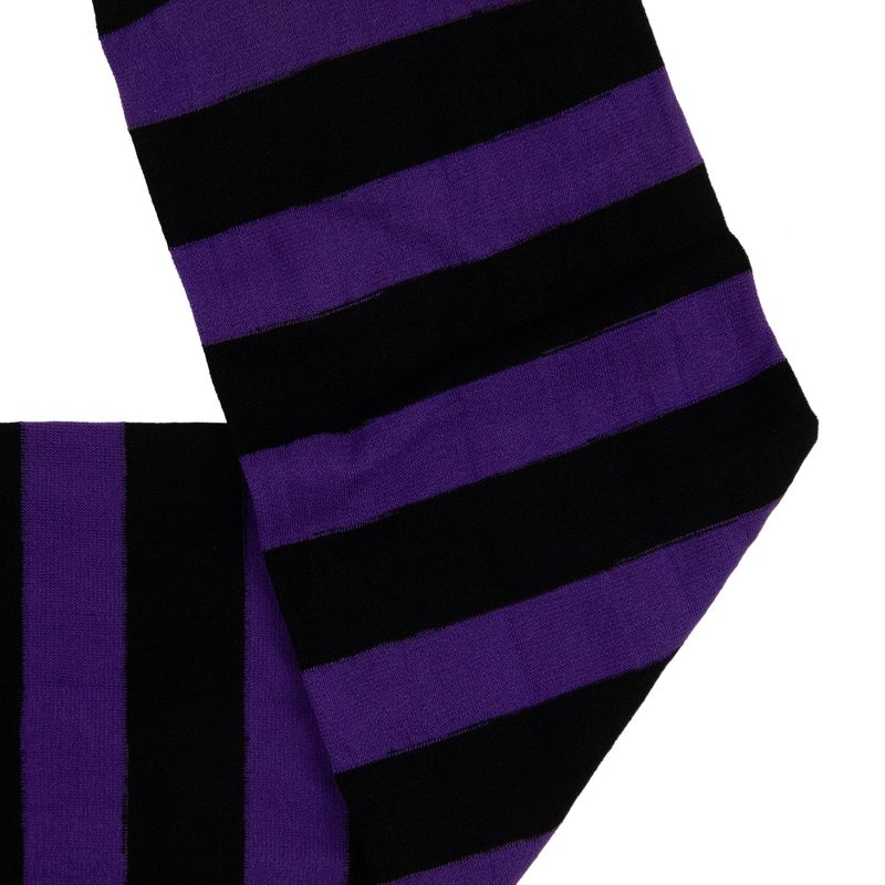 Northlight 11" Black and purple striped stockings