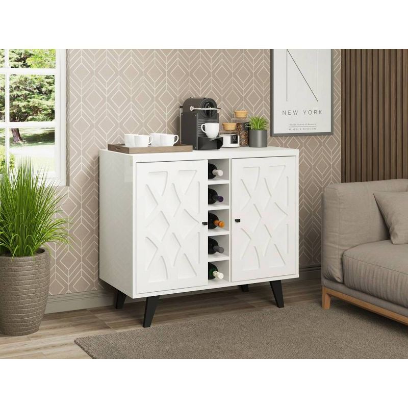 TV Stand with Cabinets White - Home Source