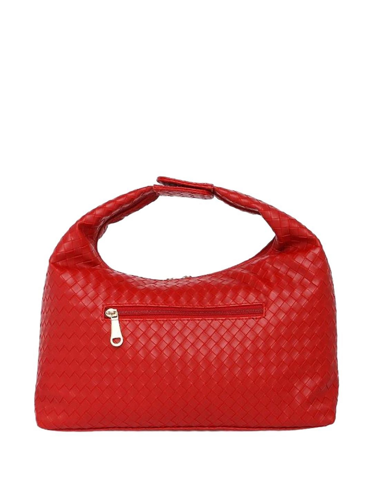 THE HOLISTIK Allure Red Textured Medium Sling Handbag