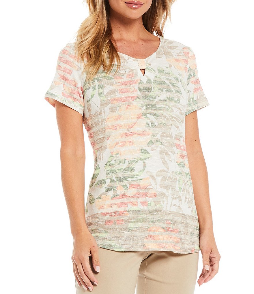 Joules Celina Short Sleeve V-Neck Knit Tee