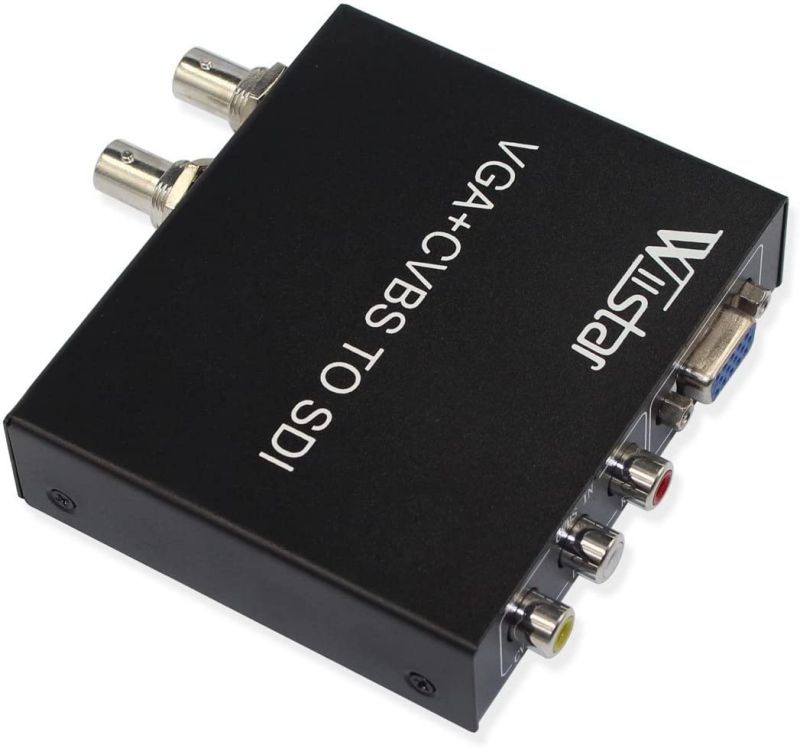 VGA+CVBS to SDI Converter Support 2 SDI outputsfor PC Laptops Projectors HDTV Computers