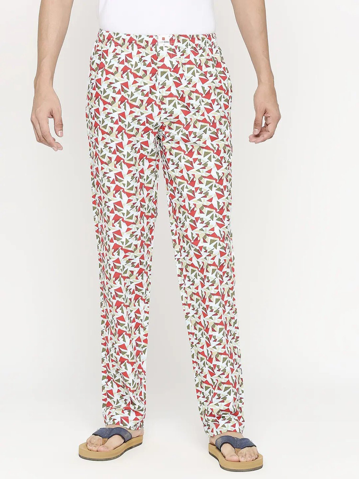 UnderJeans by Spykar Multicolor Regular Fit Printed Trackpants