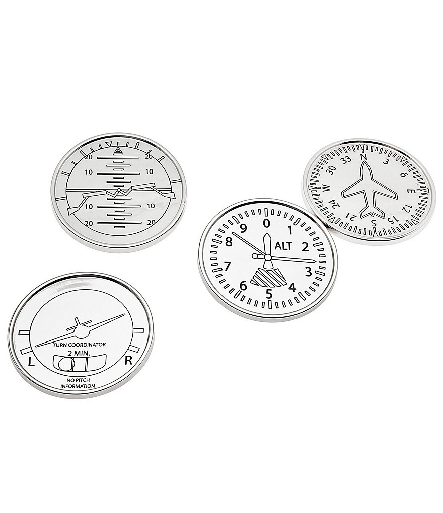 Godinger Airplane Coasters, Set of 4