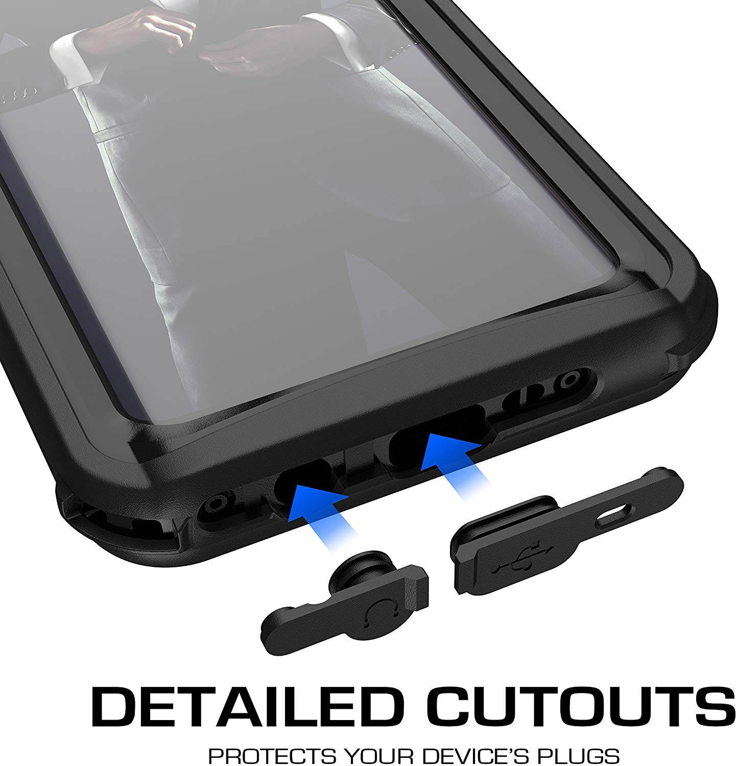 Ghostek Nautical Galaxy S9 Plus Waterproof Case with Screen Protector Slim Extreme Heavy Duty Protection Tough Shockproof Full Body Underwater Watertight Seal for 2018 Galaxy S9+ (6.2 Inch) - (Black)