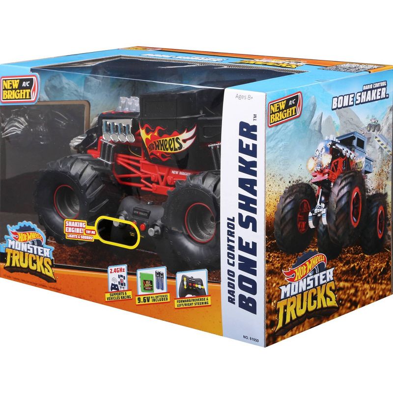 New Bright  Hot Wheels R/C  Monster Truck - 1:10  Scale - 9.6 Volt  - Bone Shaker