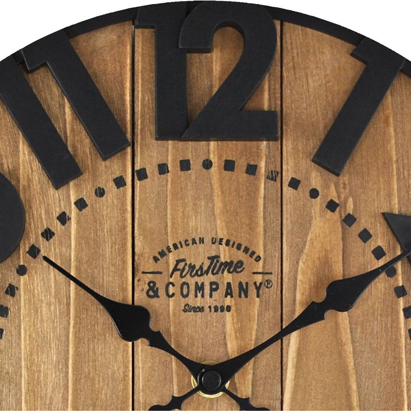 11" Langton Farmhouse Wall Clock Antique Brown - FirsTime & Co.