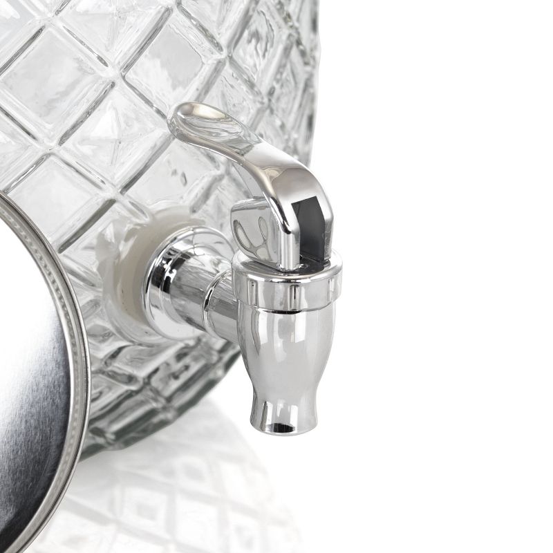 Gibson Home 1.2 Gallon Pineapple Clear Glass Beverage Dispenser