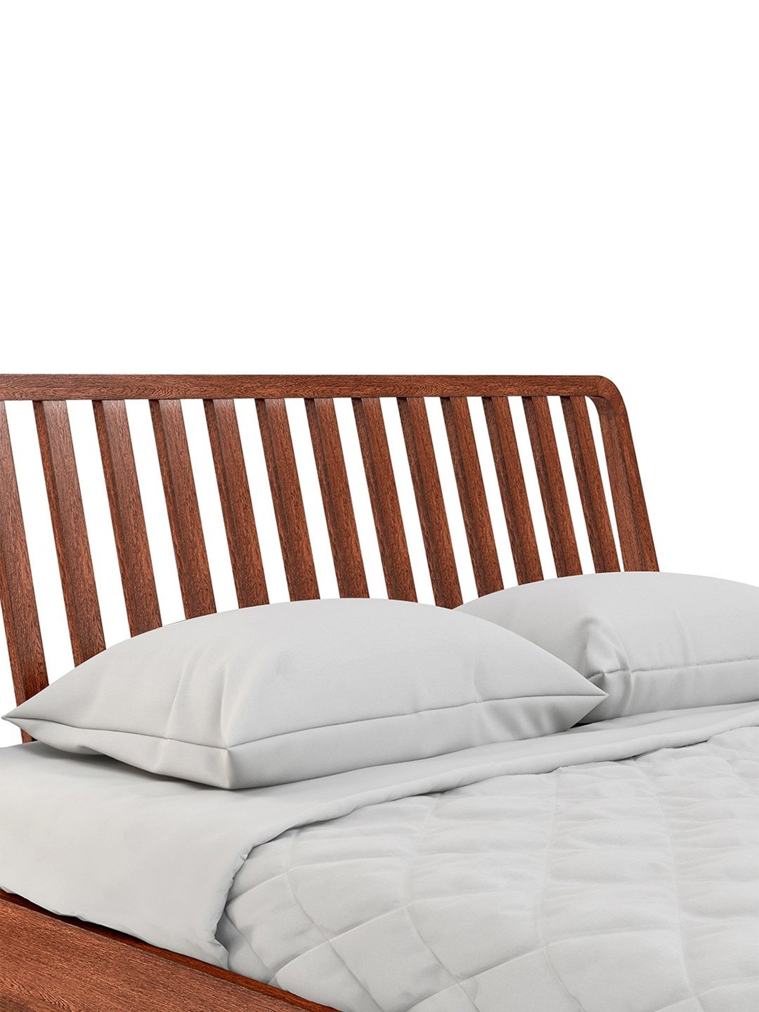 Pure Olivia Solid Wood King Size Bed in Dark Oak Finish