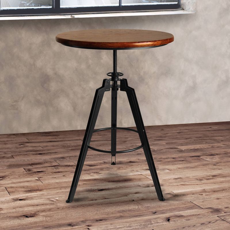 Barbour Industrial Pub Table Gray/Ash - Armen Living