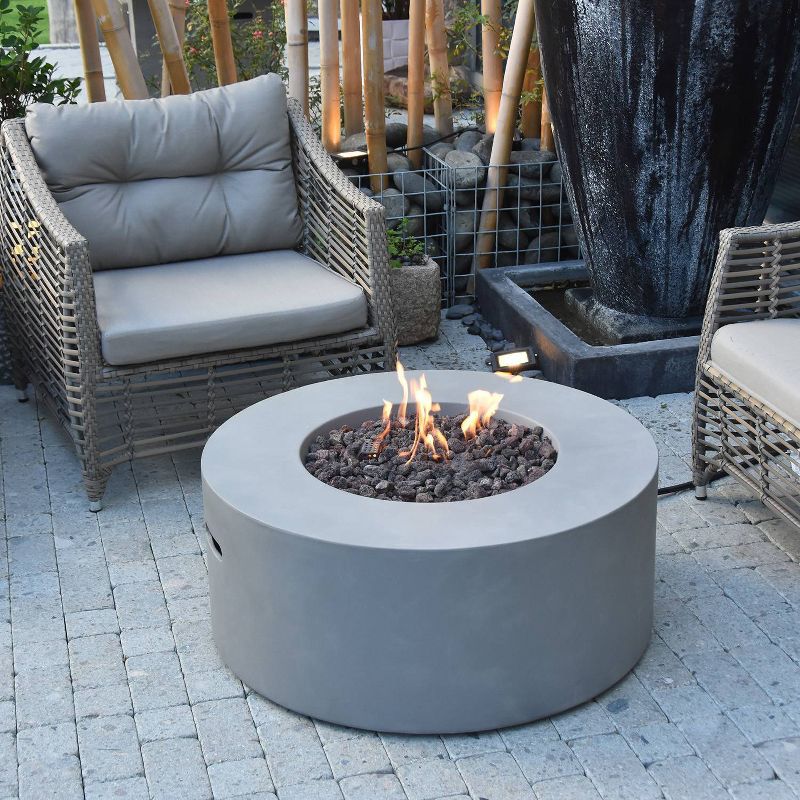 Venice Concrete Propane Fire Table - Black - Modeno
