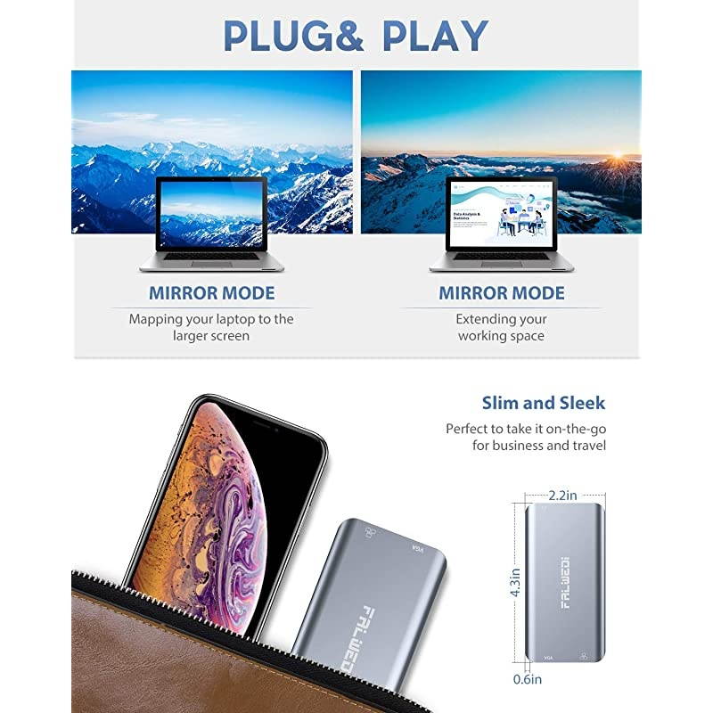 USB C Hub, Type C Adapter,  10-in-1 Dongle with Ethernet, 4K@30Hz HDMI, VGA, 3 USB3.0, SD/TF Card Reader, Mic/Audio, USB-C PD 3.0, Compatible for MacBook Air Pro and Other Type C Laptops