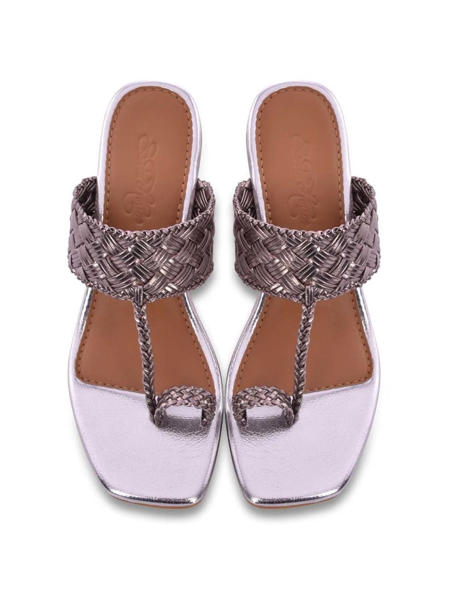 Sole House Women's Silver Toe Ring Sandals