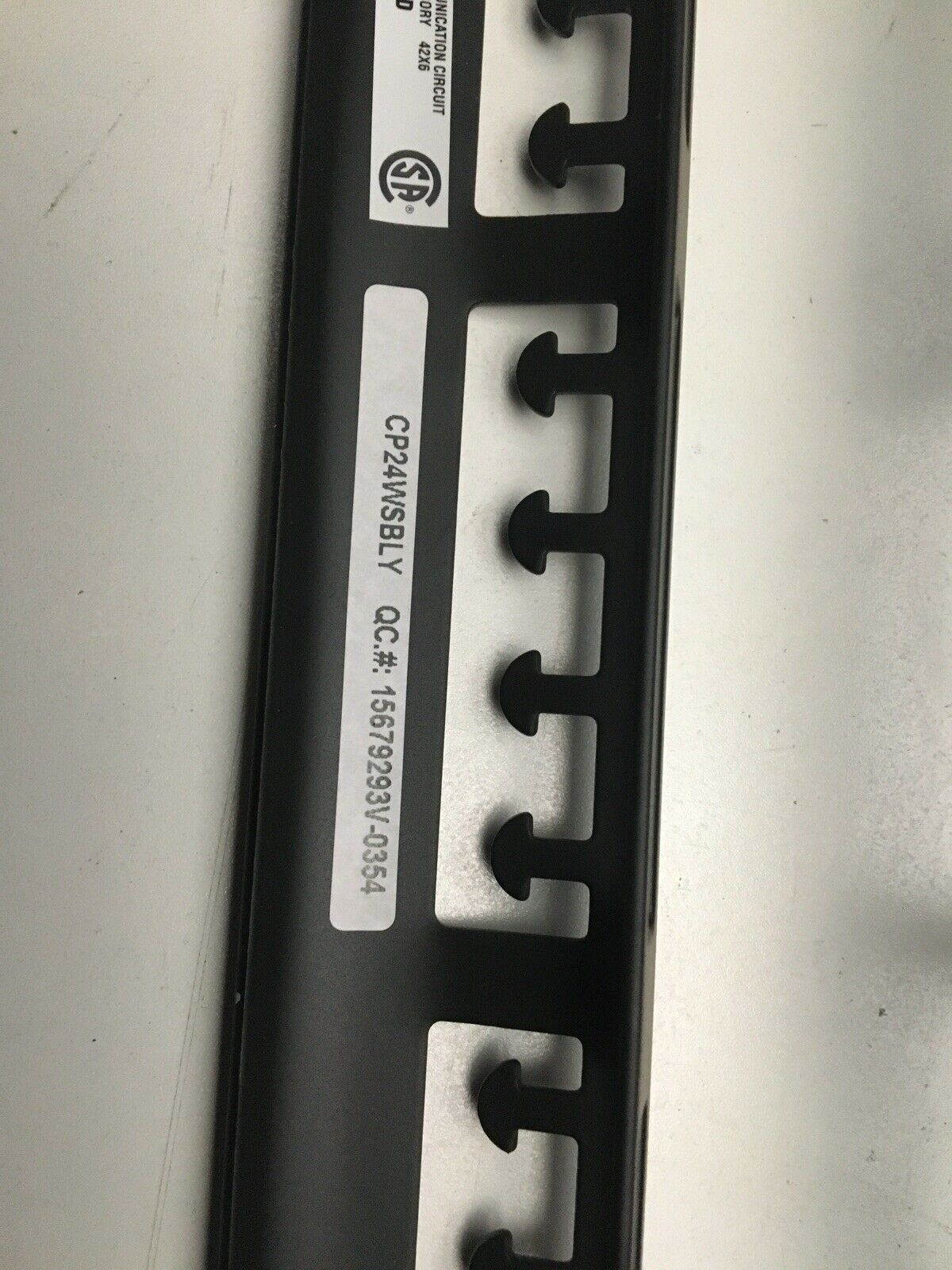 Panduit CP24WSBLY 24-Port Flat Patch Panel, Black Shielded W/ Retrain Bar