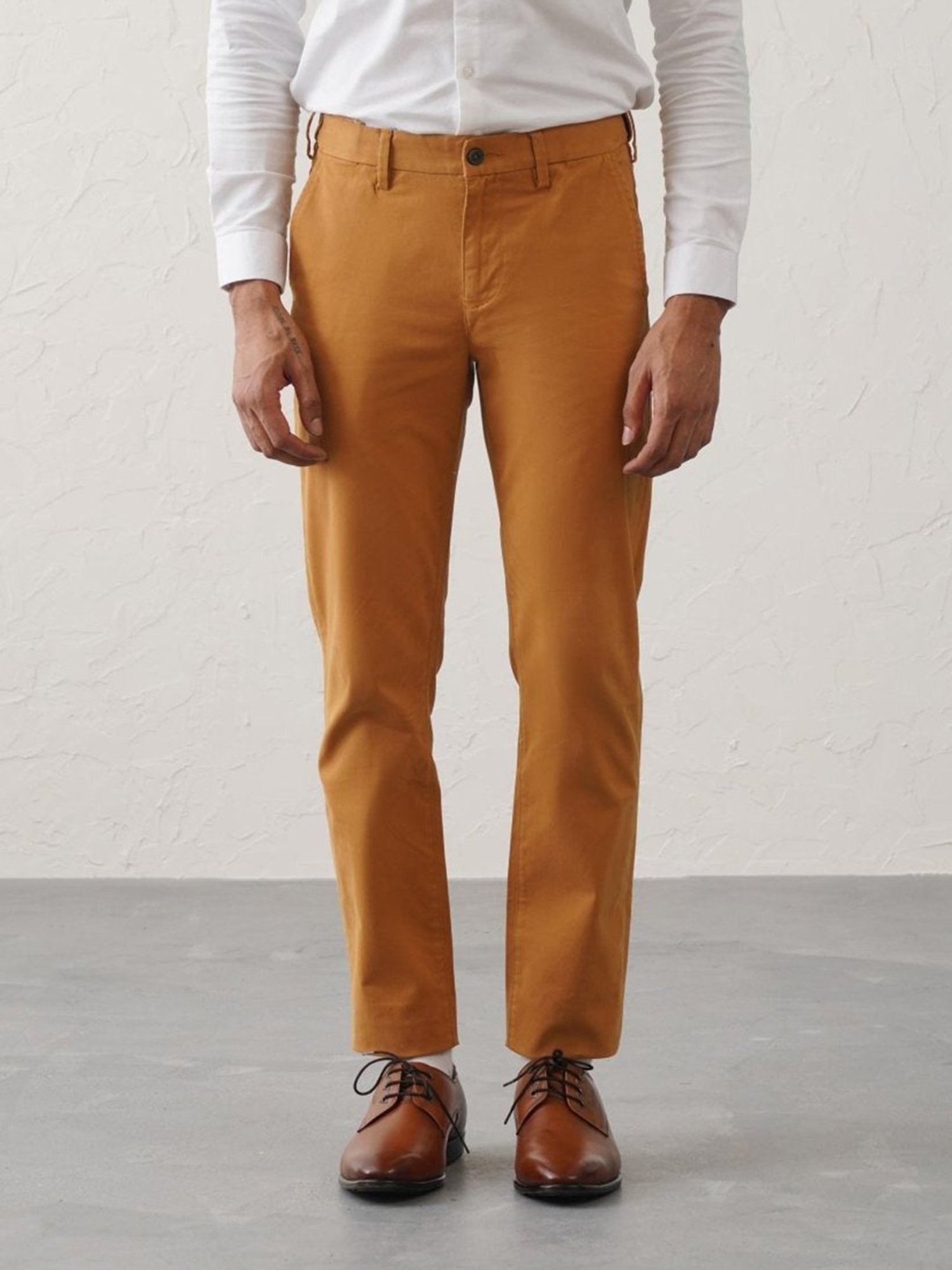 MinusOne Camel Regular Fit Chinos