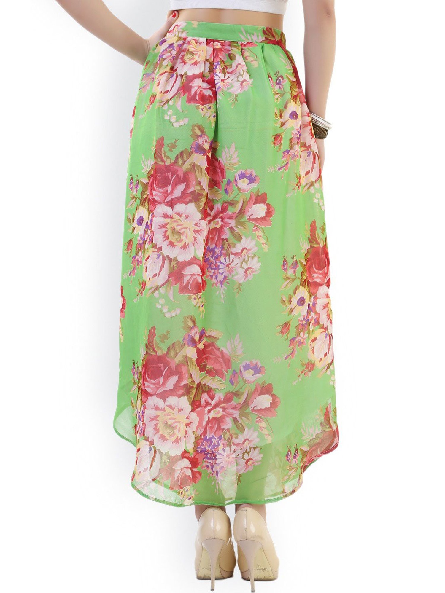 Belle Fille Multicolor Floral Print Skirt