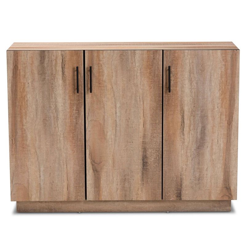 Patton Wood 3 Door Dining Room Sideboard Buffet Oak - Baxton Studio