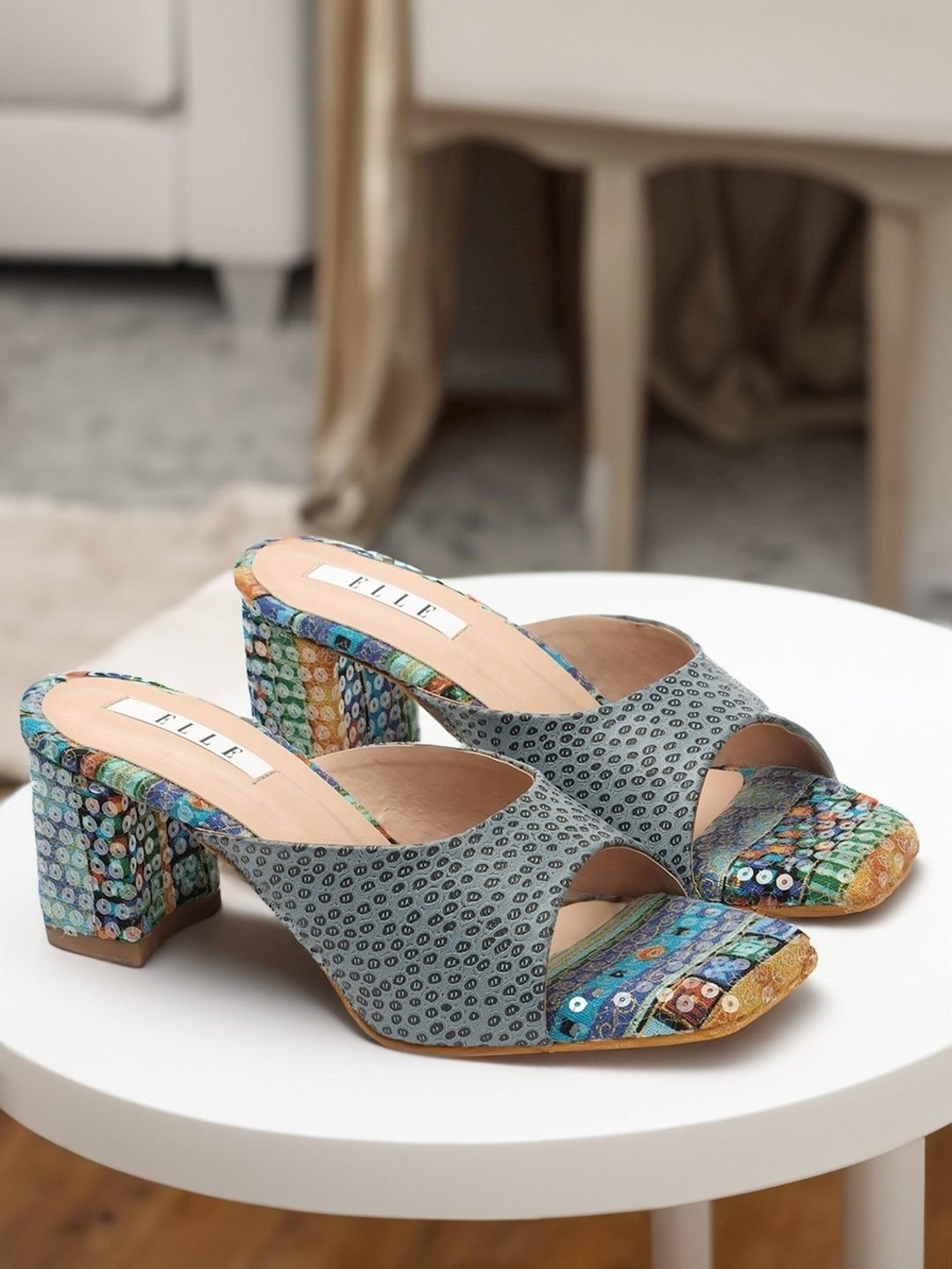 Elle Women's Grey Casual Sandals