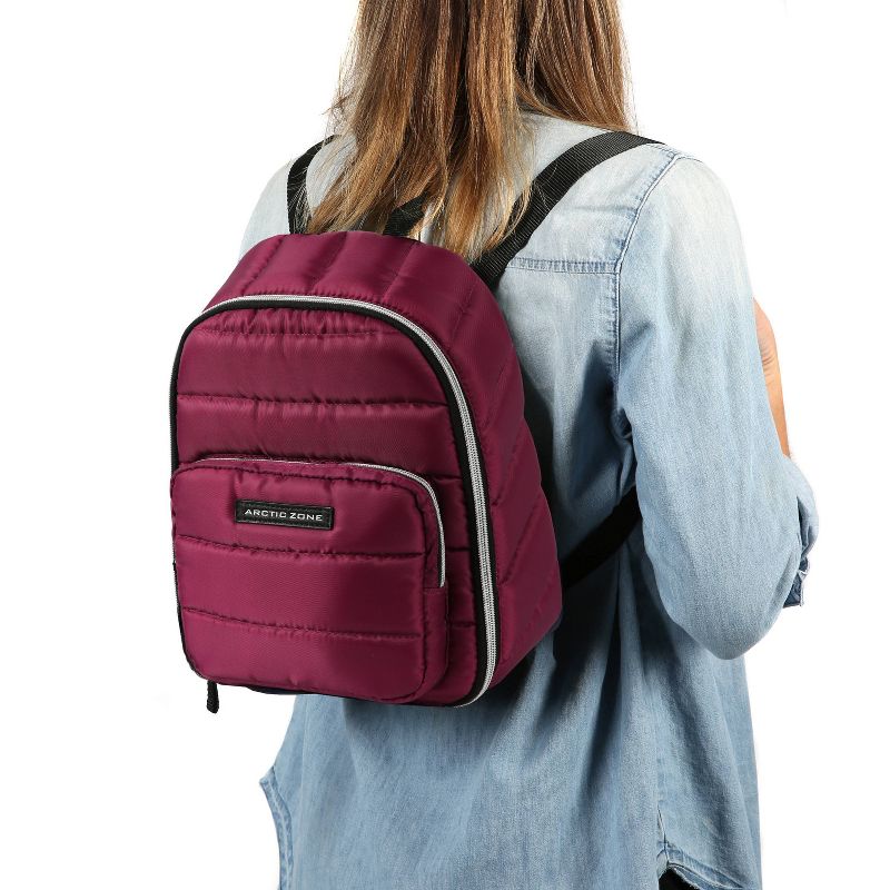 Arctic Zone Quilted Cooler Lunch Bag - Red Violet