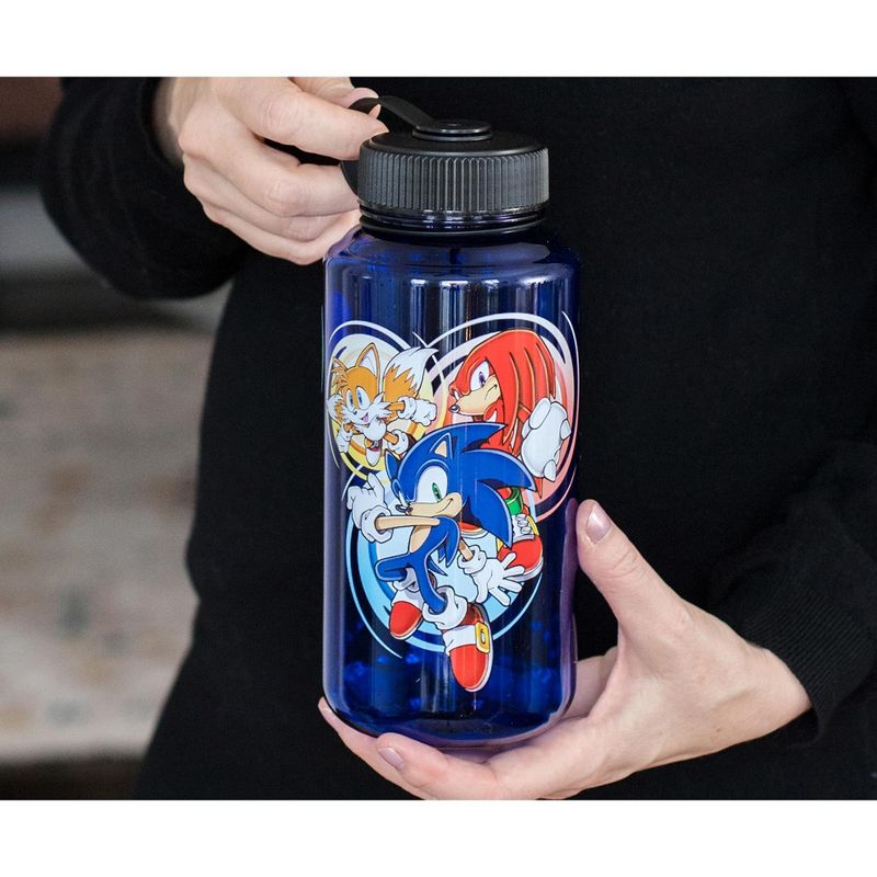 Just Funky Sonic The Hedgehog Character Plastic Water Bottle | Holds 32 Ounces