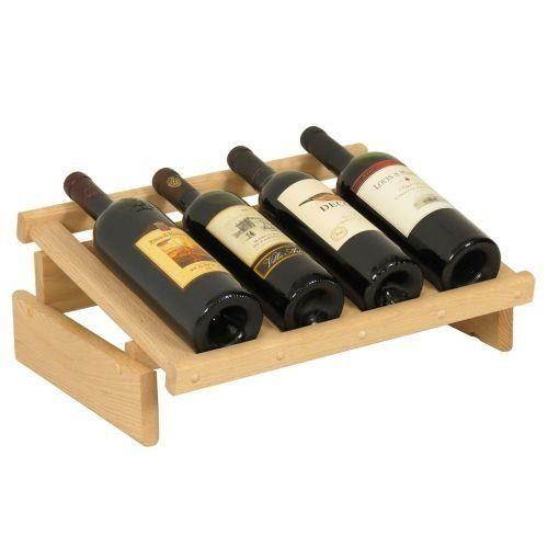 Wooden Mallet 32 Bottle Dakota Wine Rack with Display Top Unfinished NEW