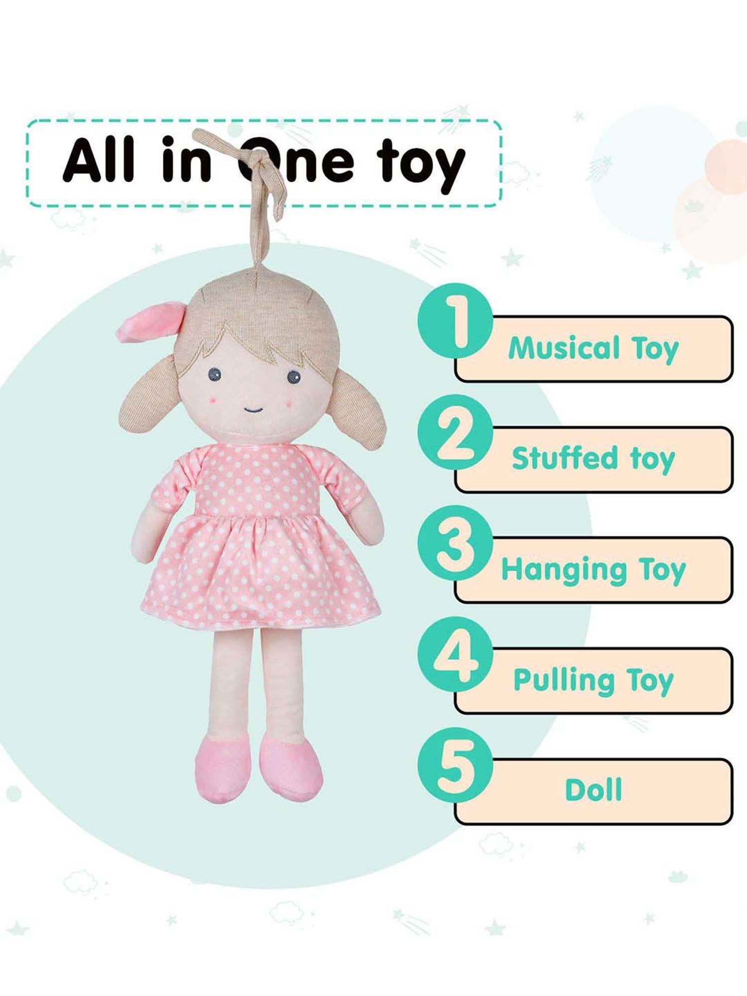 Baby Moo Kids Pink Pulling Toy