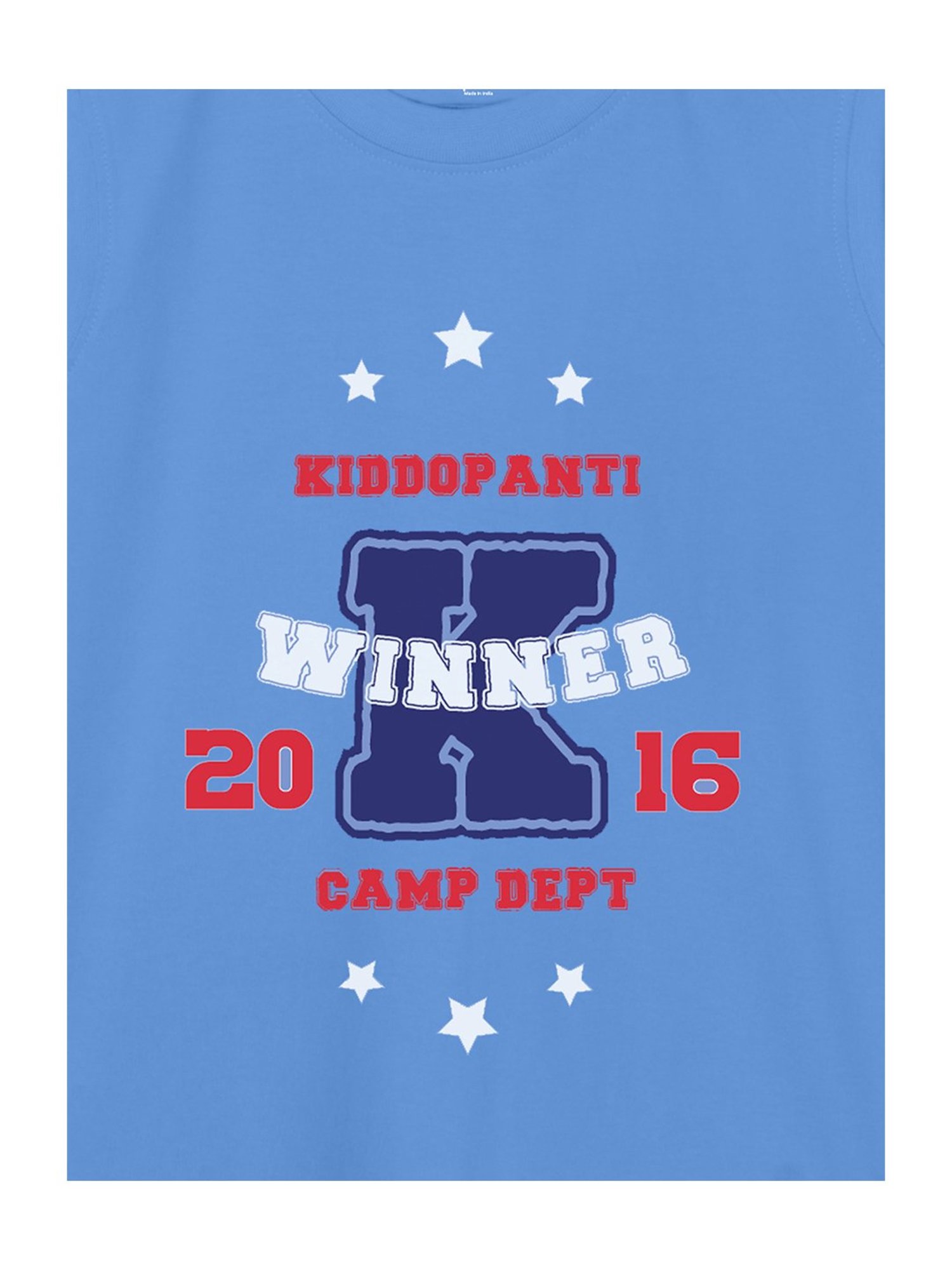 Kiddopanti Kids Blue Printed T-Shirt