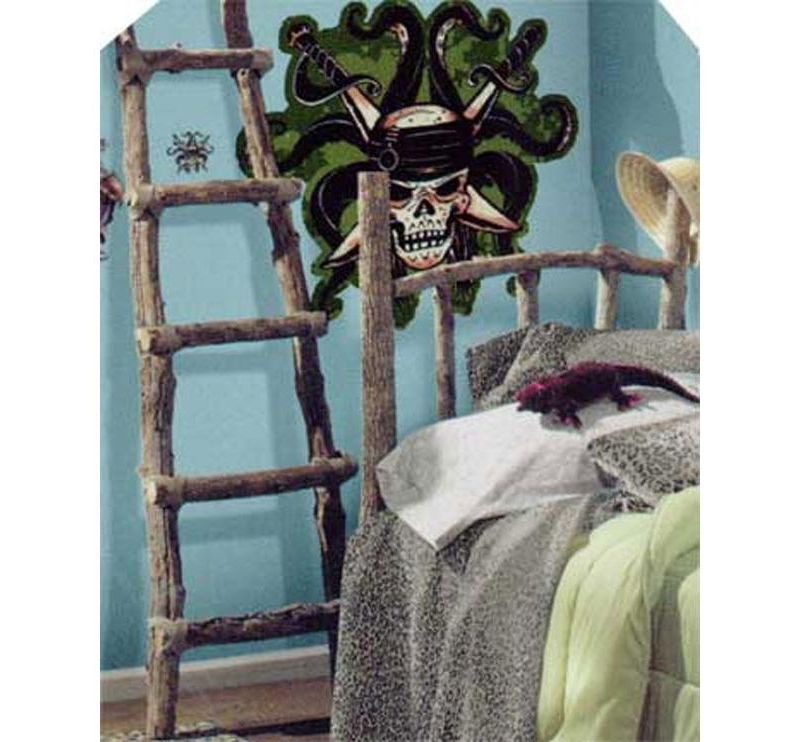 Pirates Caribbean Skull Self-Stick Wall Accent Mural - Pirates of the Caribbean..
