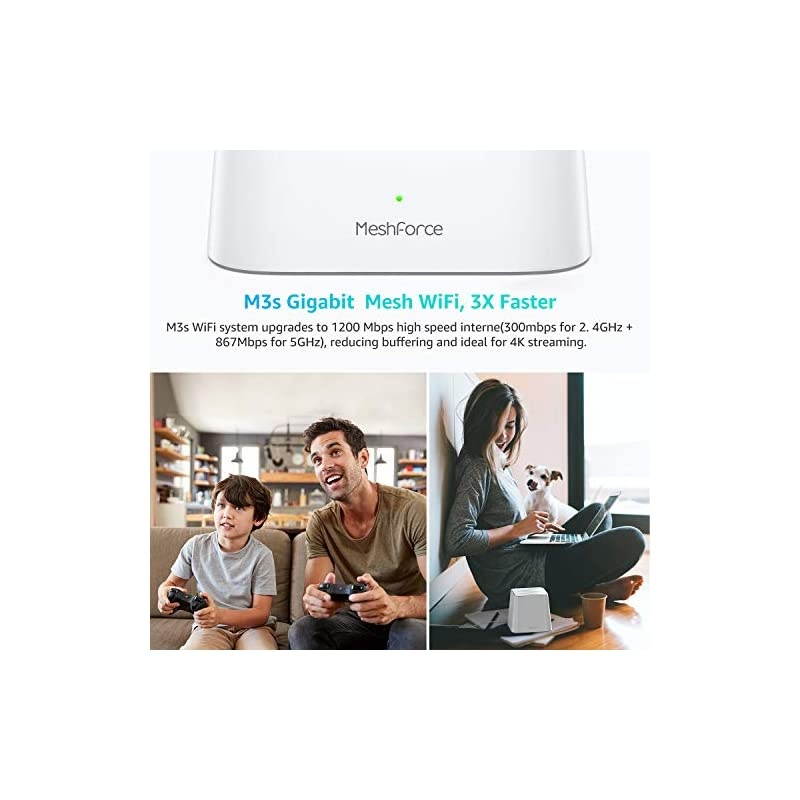 Mesh WiFi System M3s Suite - Up to 6,000 sq. ft. Whole Home Coverage - Gigabit WiFi Router Replacement - Mesh Router for Wireless Internet (3-Pack)