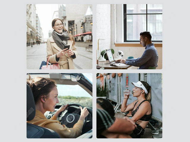 Wireless Earbuds Bluetooth Earphones Touch Control Noise Cancelling Headphones Waterproof TWS Stereo Headsets with Charging Case in-Ear Built-in Mic Premium Deep Bass for Sport Workout Gym White