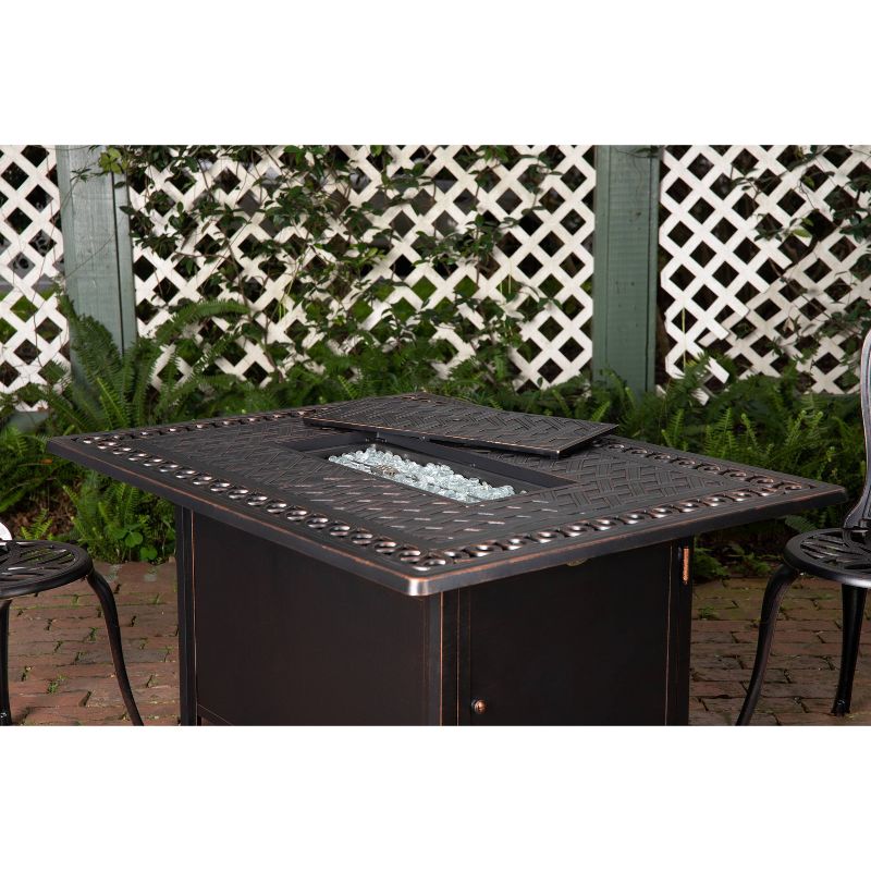 Meerin Rectangular Aluminum LPG Fire Pit - Fire Sense