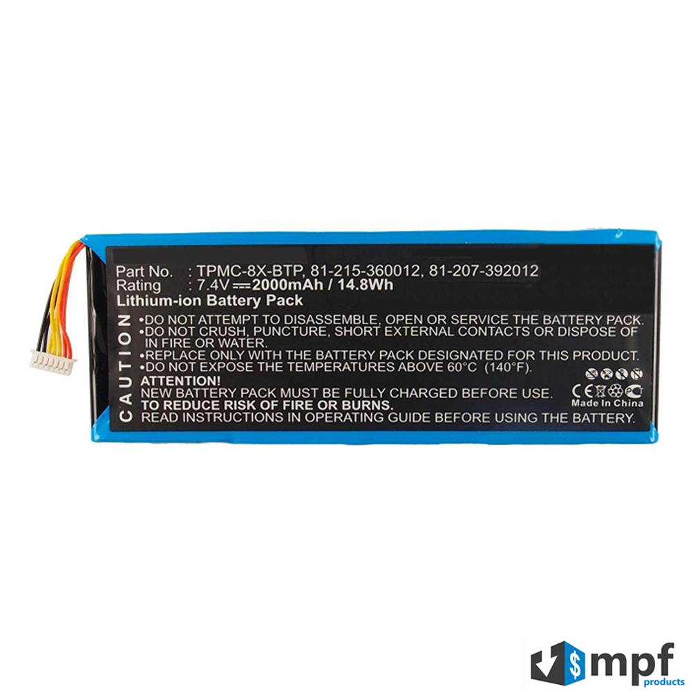 2000mAh TPMC-8X-BTP Battery Replacement Compatible with Crestron TPMC-8X, TPMC-8X-GA Isys 8.4&rdquo; Touchpanel Remote Control